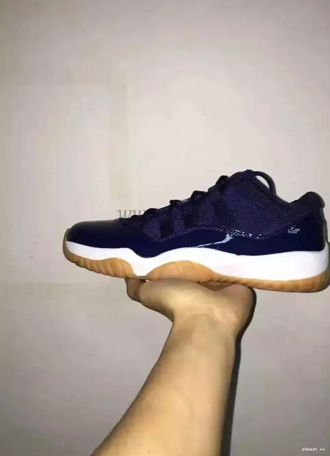 Authentic Air Navy Gum Jordan Low 11 0519